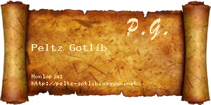 Peltz Gotlib névjegykártya